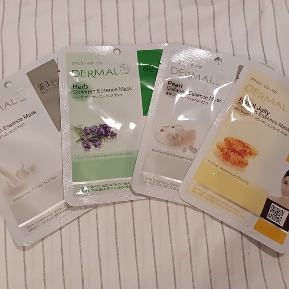 NWT!! DERMAL Face Masks (Bundle of 4) - Picture 1 of 10